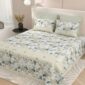 Give your bedroom a fresh and beautiful makeover with the FeelsGood Home Decor Floral Bedcover. Featuring a calming Sage Green and Pastel Floral print, this bedcover creates a peaceful and refreshing atmosphere in your room. It is designed to be as comfortable as it is elegant, making it perfect for daily use.Crafted from premium quality fabric, it offers a soft feel against the skin. The set includes two matching pillow covers, ensuring your bed looks complete and sophisticated.Product HighlightsBeautiful Design: Features a soft floral pattern with a stylish beige border for a refined look.Soft Fabric: The material is gentle on the skin and provides long-lasting comfort.Perfect Fit: Sized for a double bed, providing full coverage for a neat appearance.Complete Set: The package comes with one bedcover and two matching pillow covers.SpecificationsFeatureDetailsBrandFeelsGood Home DecorProductDouble Bed BedcoverDesignFloral PrintColorSage Green & CreamPackage Includes1 Bedcover + 2 Pillow CoversCare InstructionsMachine wash on a gentle cycle or hand wash with mild detergent. Dry in the shade to keep the colors looking new for a long time.